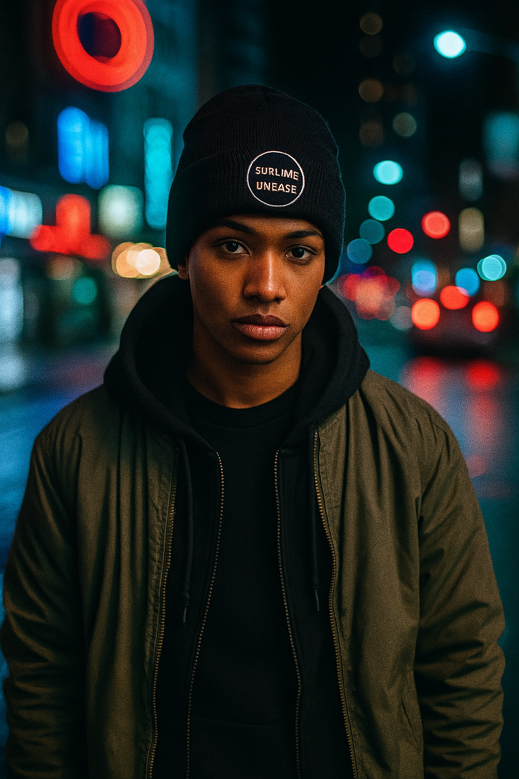 “SUBLIME UNEASE” — Midnight Circuit Beanie